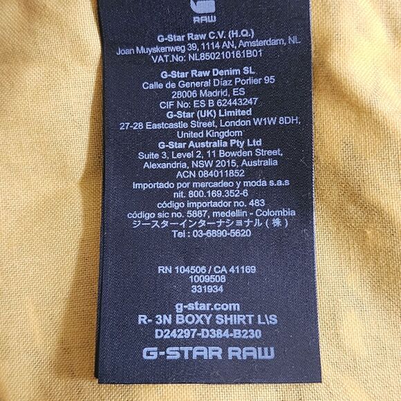NWT $170 G-Star Raw Mens R-3N Boxy Shirt Jacket Shadow Olive Green Yellow Size L - Picture 12 of 14